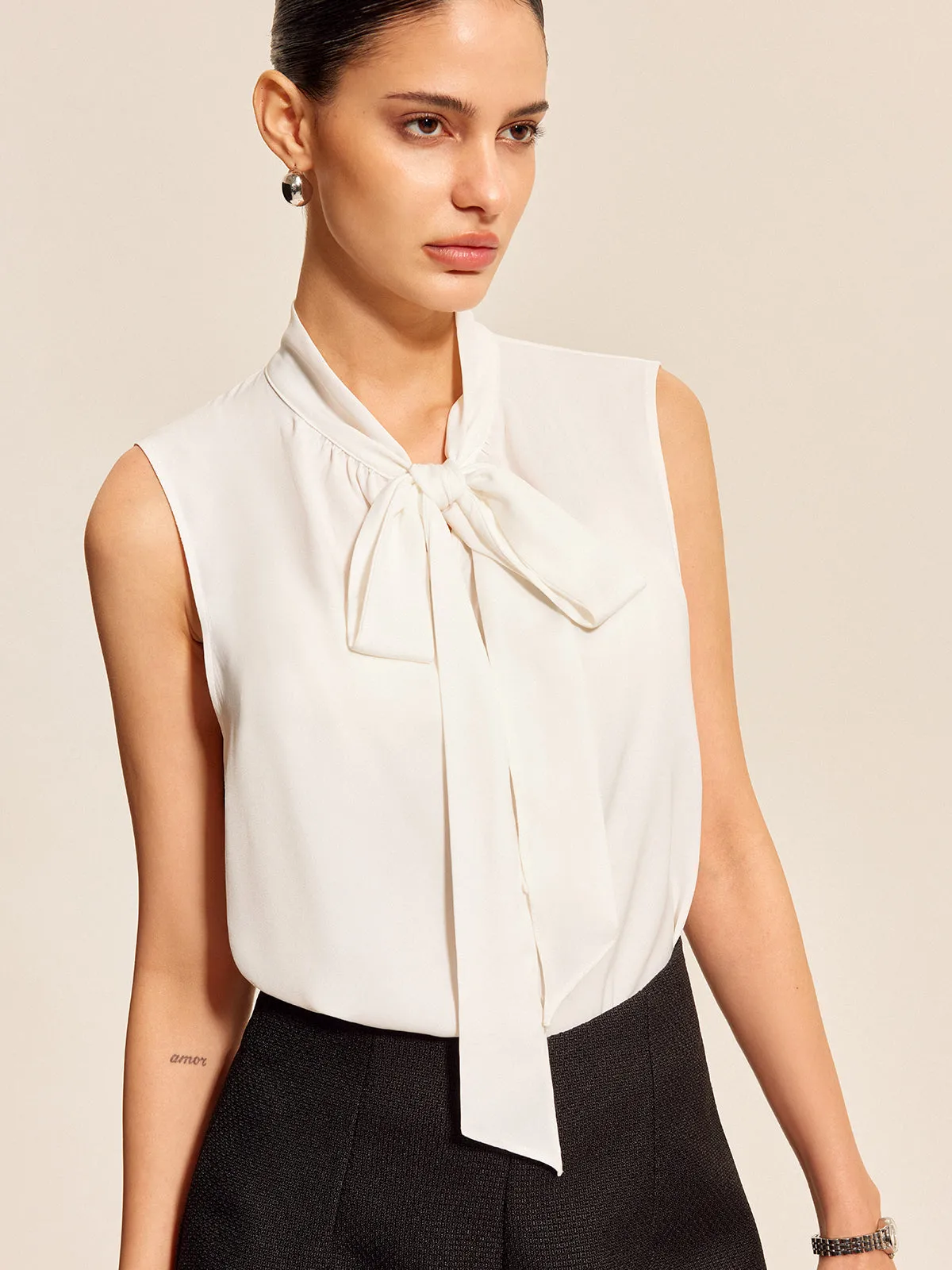 Sleeveless Bow Tie Top sold by COMMENSE product image thumbnail 2