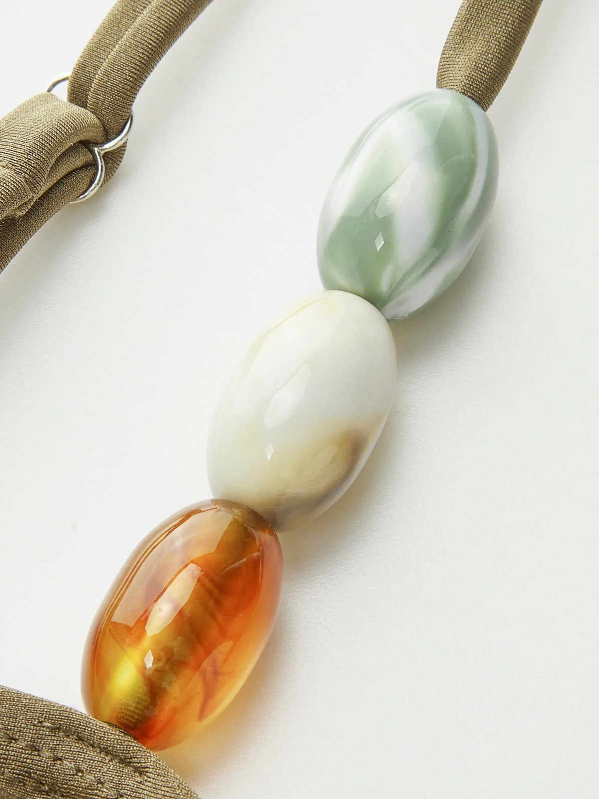 Beaded Strap Cut-out One-Piece Swimsuit sold by COMMENSE product image thumbnail 3