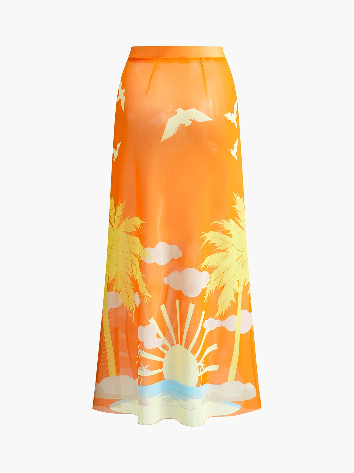Tropical Print Cover-Up Skirt sold by COMMENSE product image thumbnail 2
