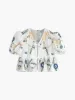 Semi-Sheer Tie Front Floral Blouse sold by COMMENSE