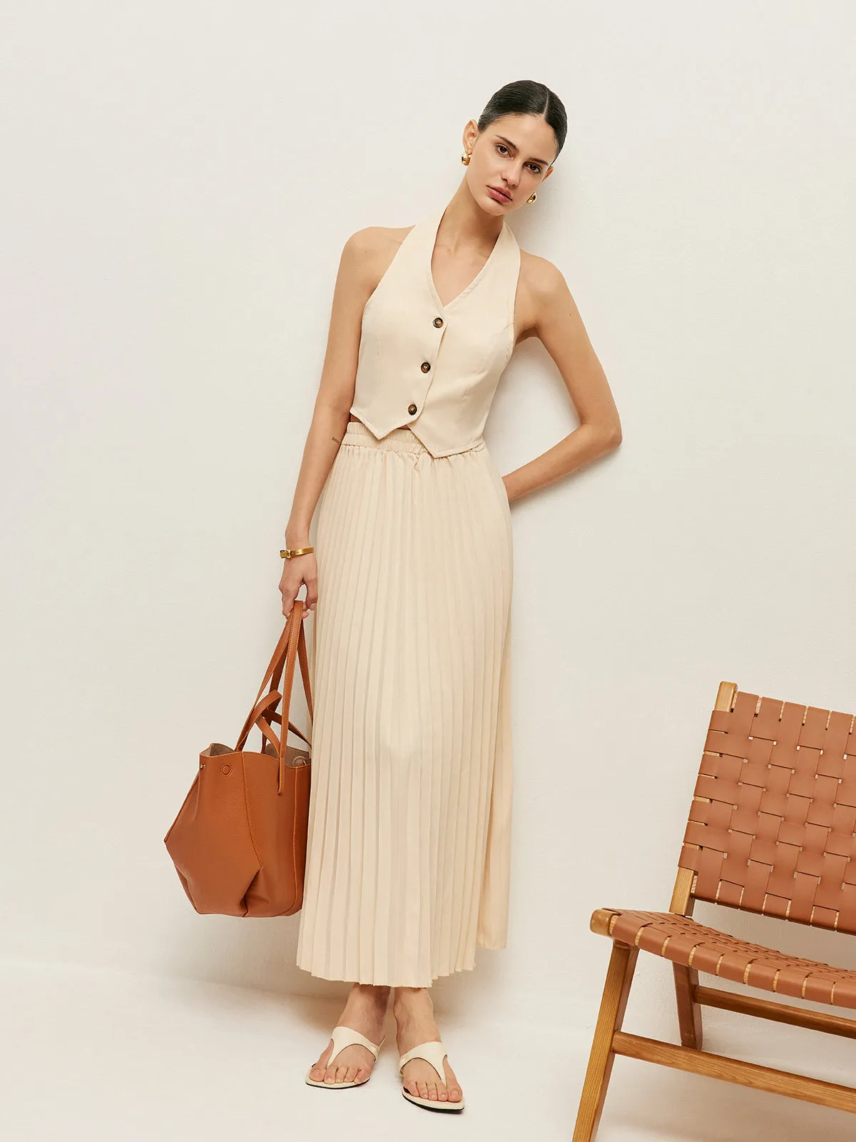 Vest With Pleated Skirt Set sold by COMMENSE product image thumbnail 4