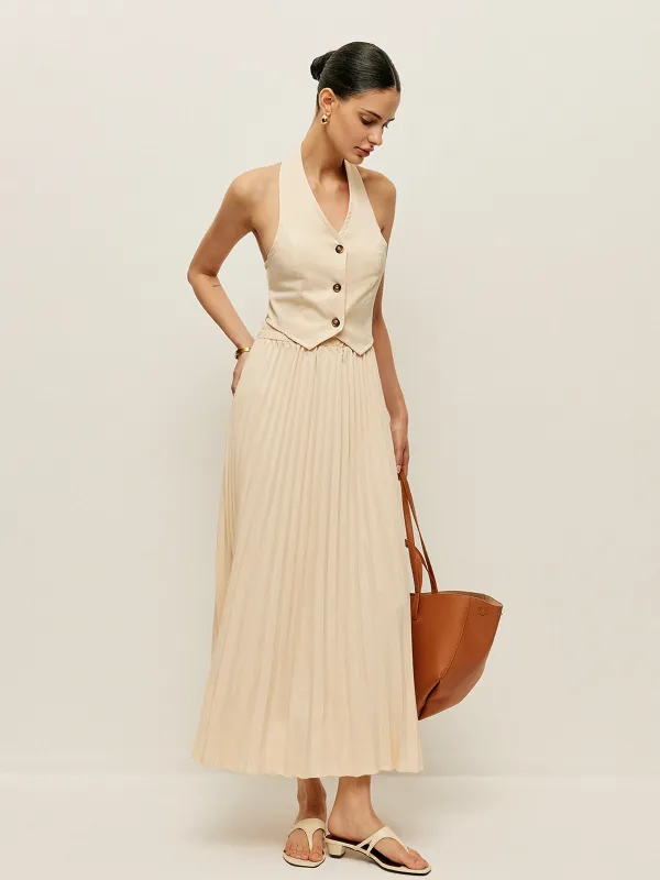 Vest With Pleated Skirt Set sold by COMMENSE