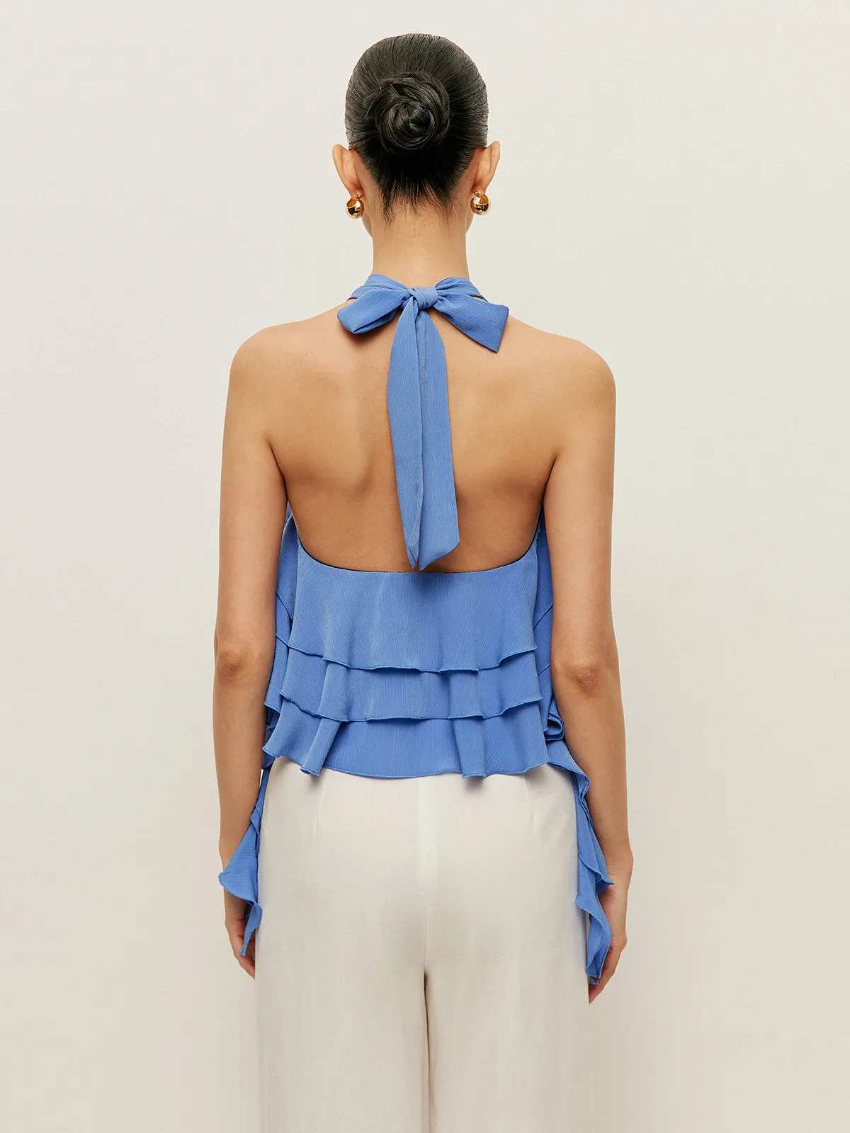 Halter Neck Ruffled Top sold by COMMENSE product image thumbnail 5