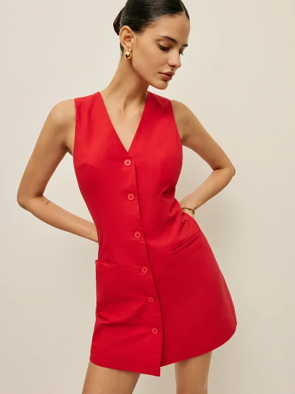 Cotton Buttoned Pockets Dress sold by COMMENSE