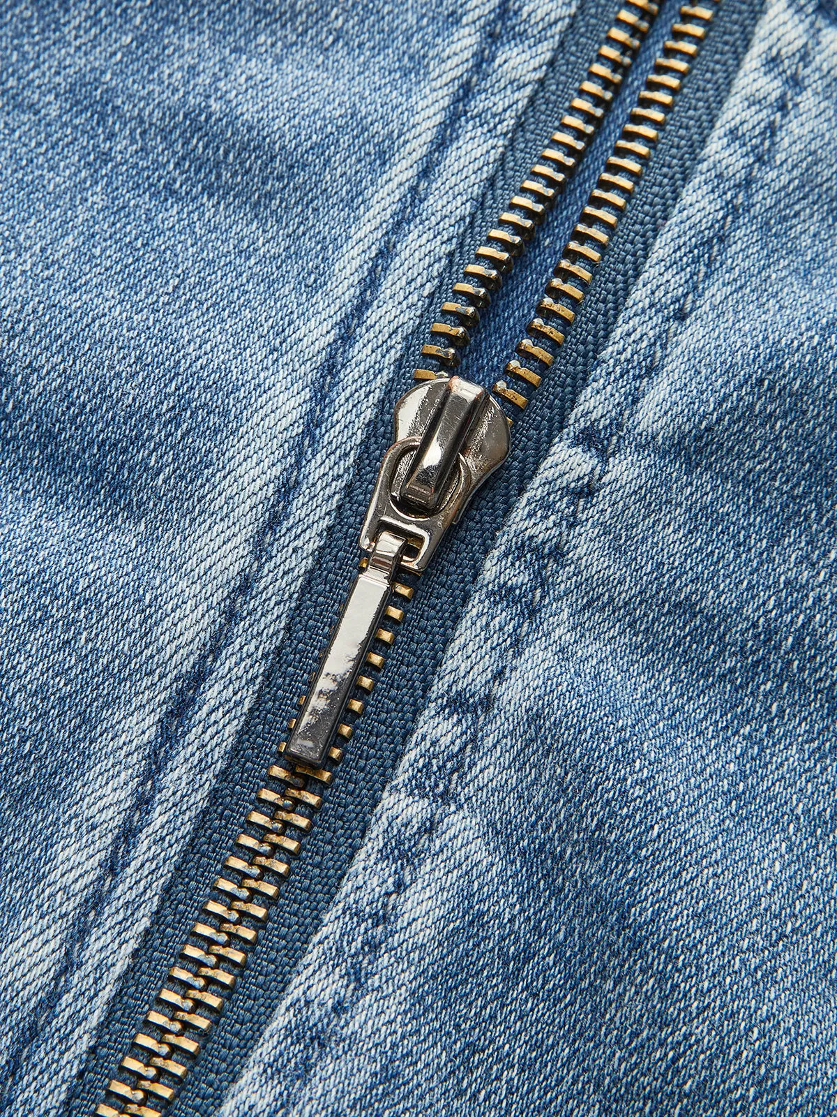 Asymmetrical Pleated Denim Strapless Top sold by COMMENSE product image thumbnail 3