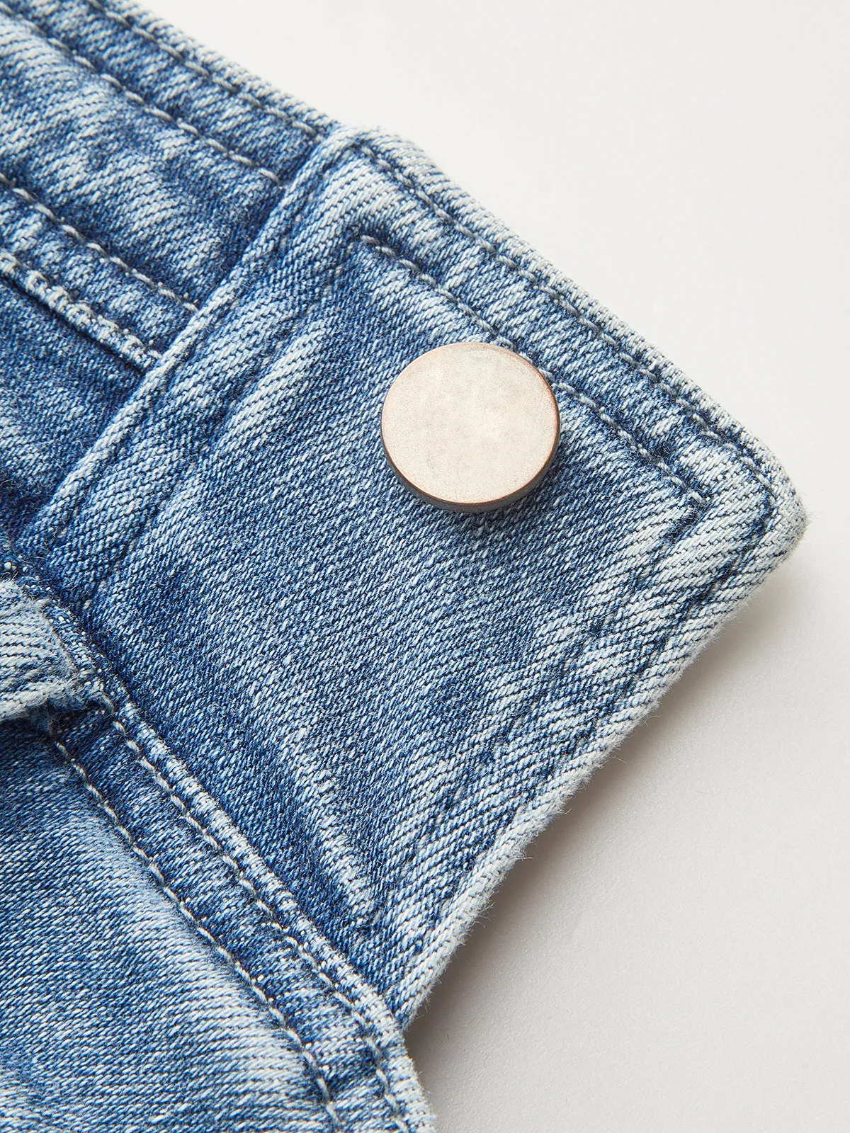 Asymmetrical Pleated Denim Strapless Top sold by COMMENSE product image thumbnail 4