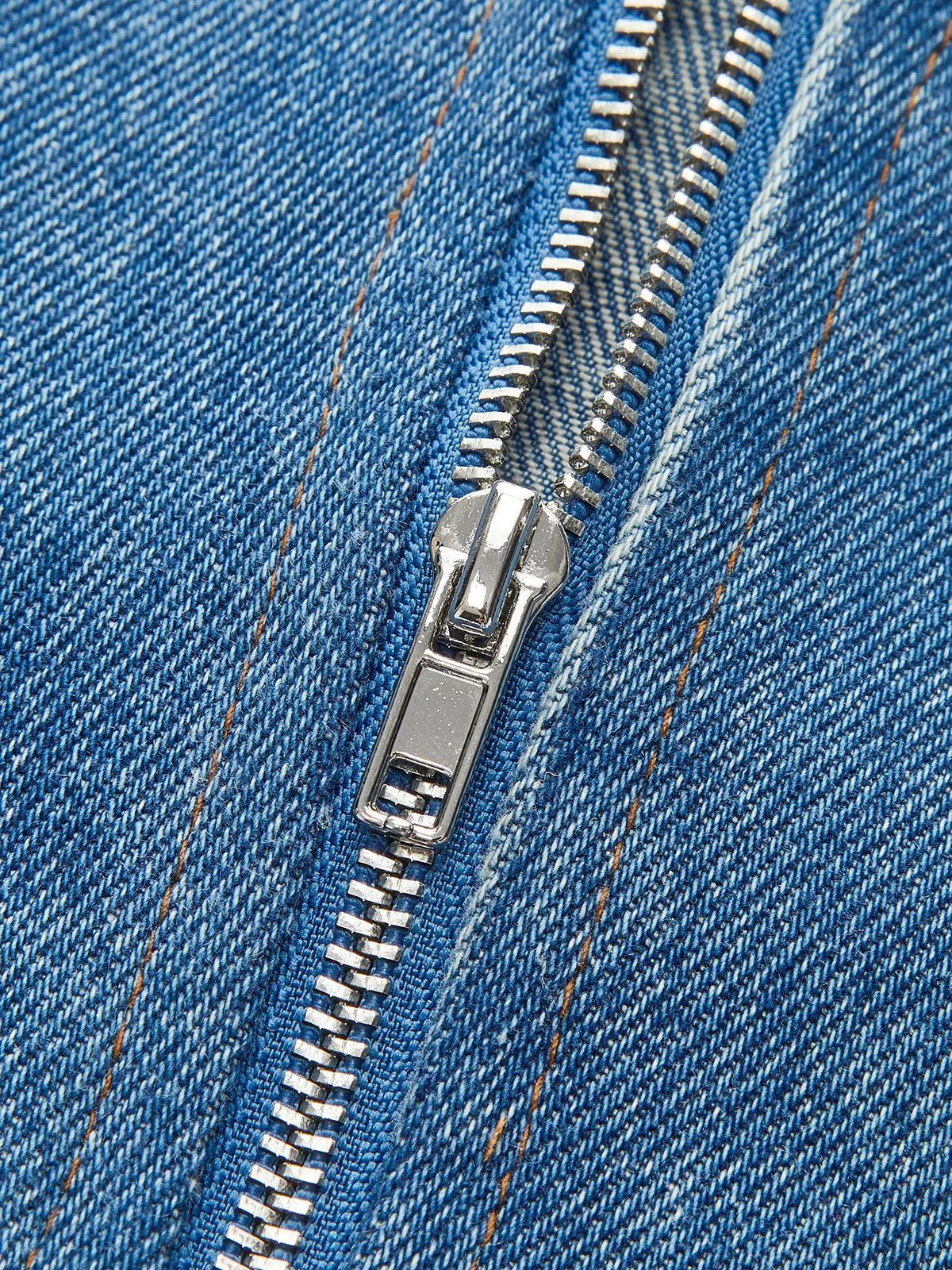 Denim Panel Contrast Strap Corset Top sold by COMMENSE product image thumbnail 4