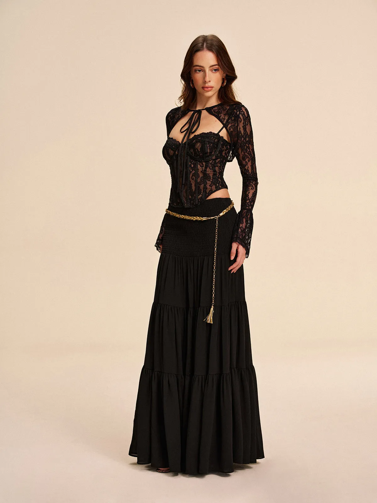 Semi-Sheer Chiffon Skirt Without Belt sold by COMMENSE product image thumbnail 4