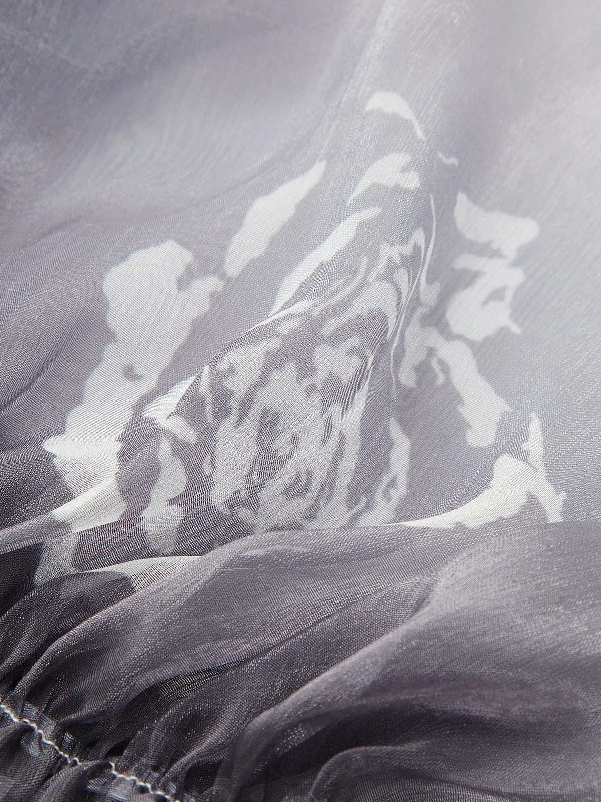 Semi-Sheer Gradient Floral Off-Shoulder Chiffon Top sold by COMMENSE product image thumbnail 2