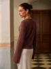 Semi-Sheer V-Neck Split Lace Blouse sold by COMMENSE