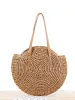 Crochet Circular Straw Tote Bag sold by COMMENSE