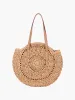Crochet Circular Straw Tote Bag sold by COMMENSE