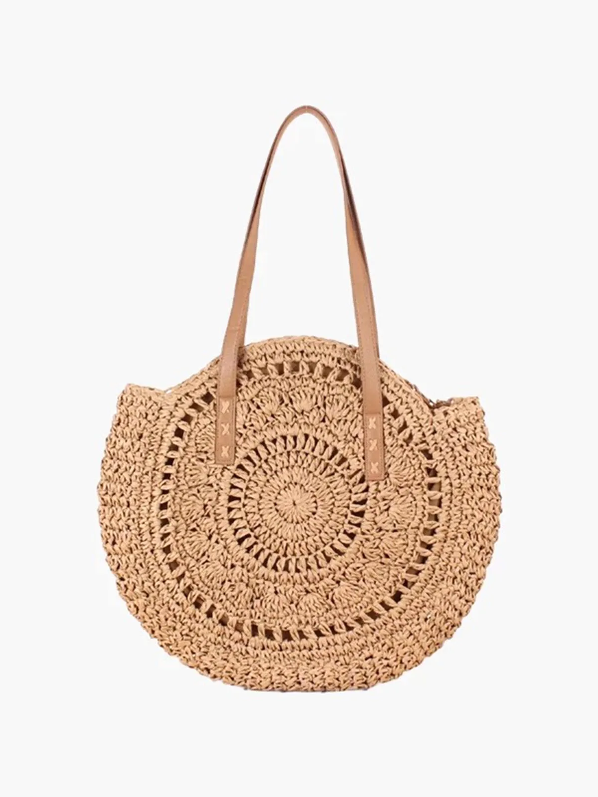 Crochet Circular Straw Tote Bag sold by COMMENSE product image thumbnail 4