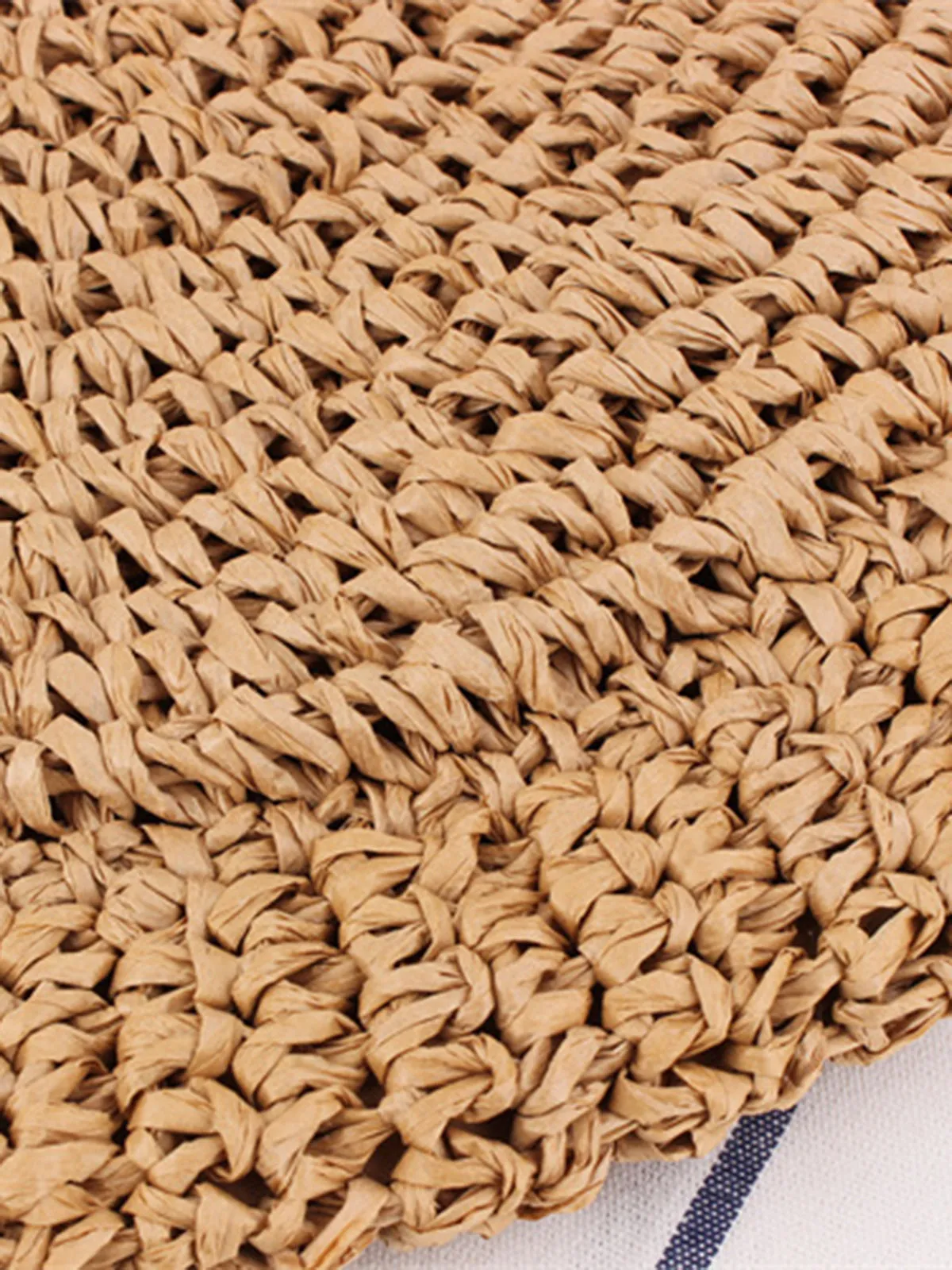 Crochet Circular Straw Tote Bag sold by COMMENSE product image thumbnail 3