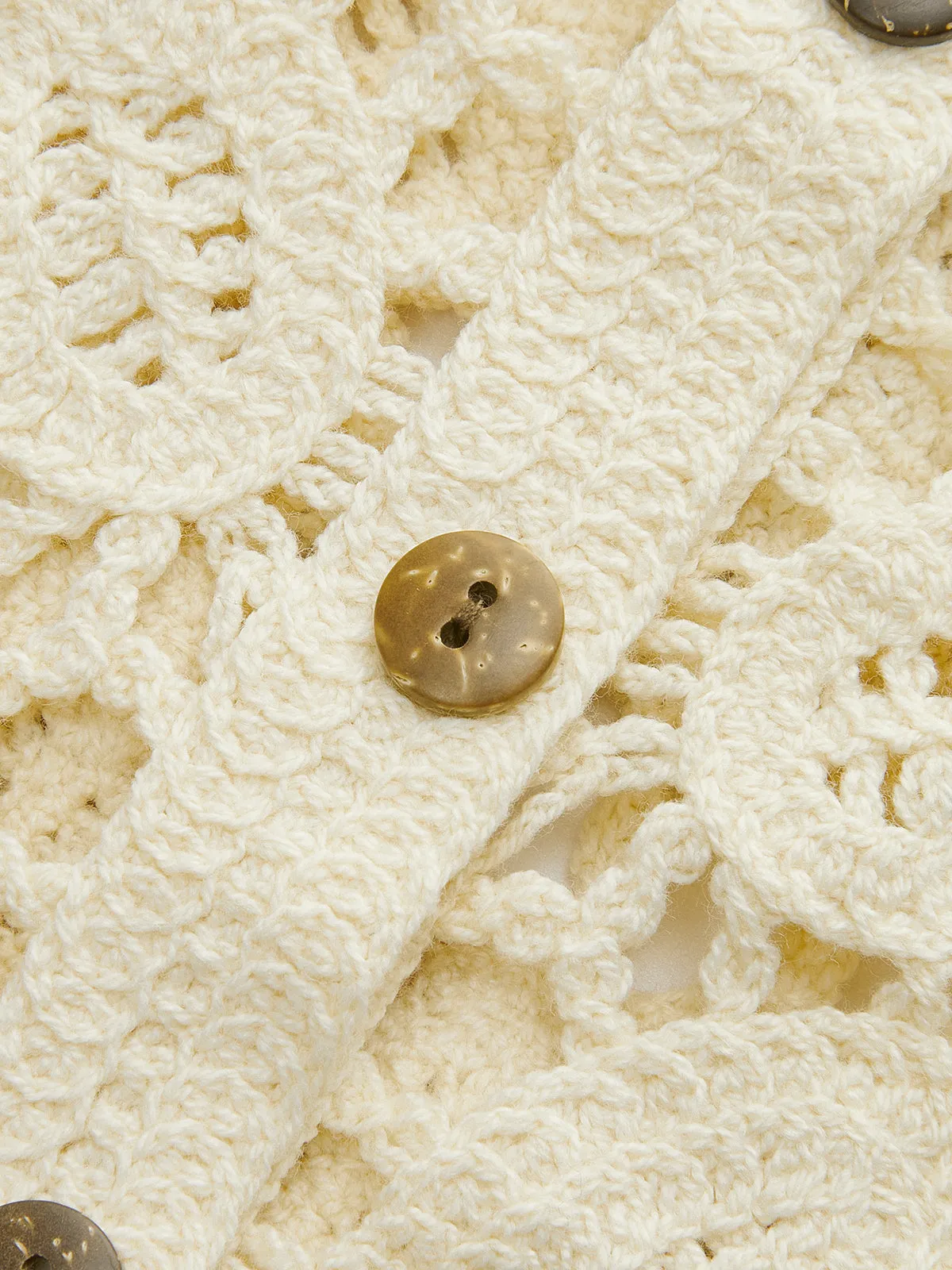 Floral Crochet Button Detail Vest sold by COMMENSE product image thumbnail 3