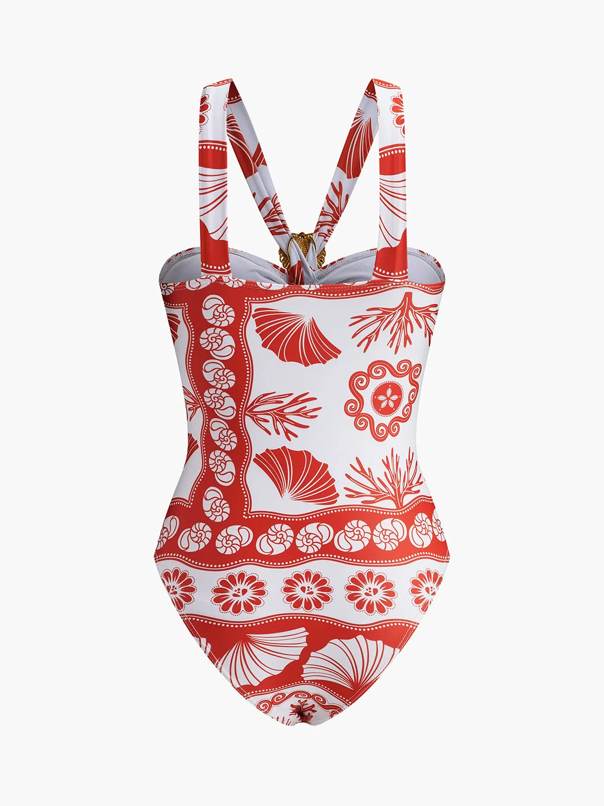 Metal Detail Print One-Piece Swimsuit sold by COMMENSE product image thumbnail 2