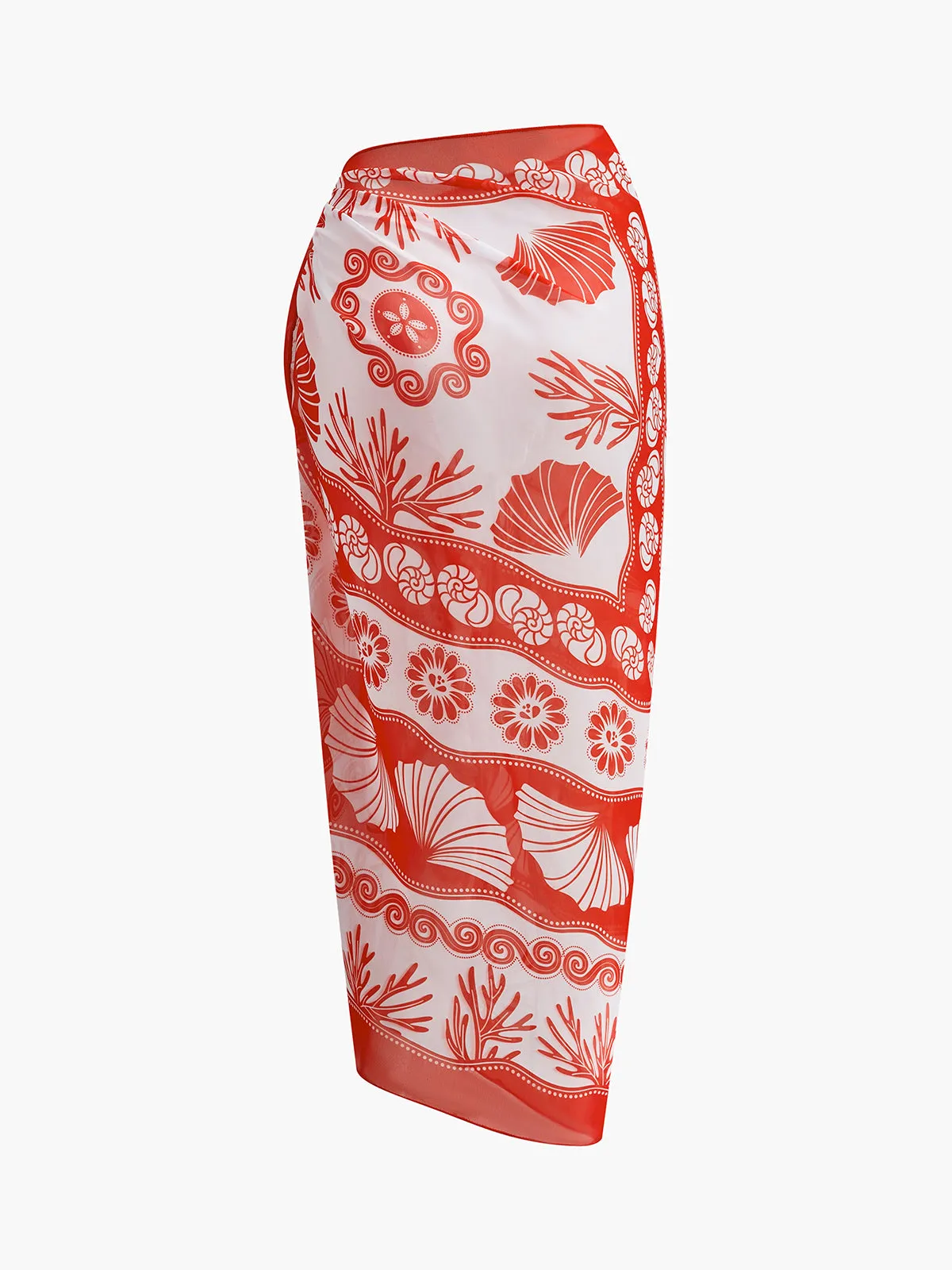 Chiffon Print Cover-Up Skirt sold by COMMENSE product image thumbnail 2