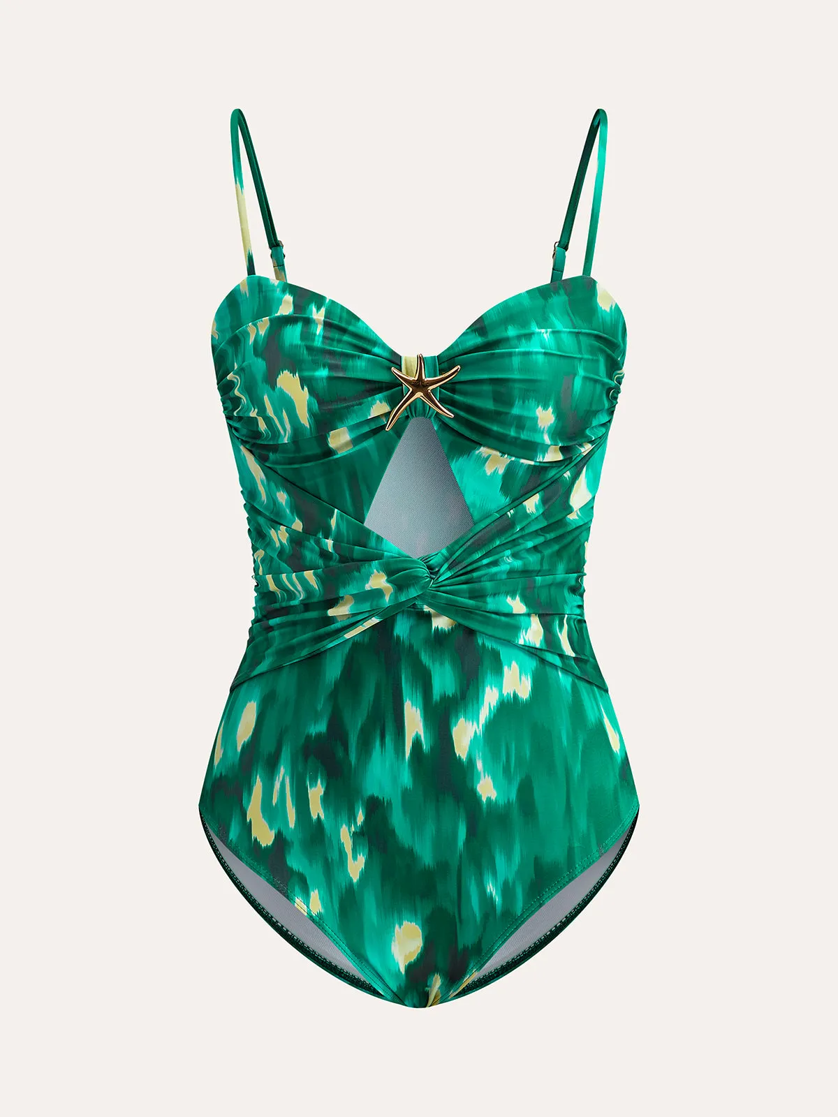 Starfish Detail Wrap One-Piece Swimsuit sold by COMMENSE