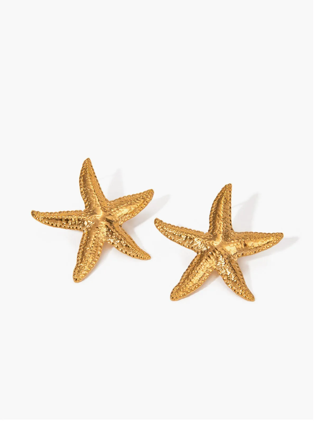 Gold Starfish Stud Earrings sold by COMMENSE product image thumbnail 2