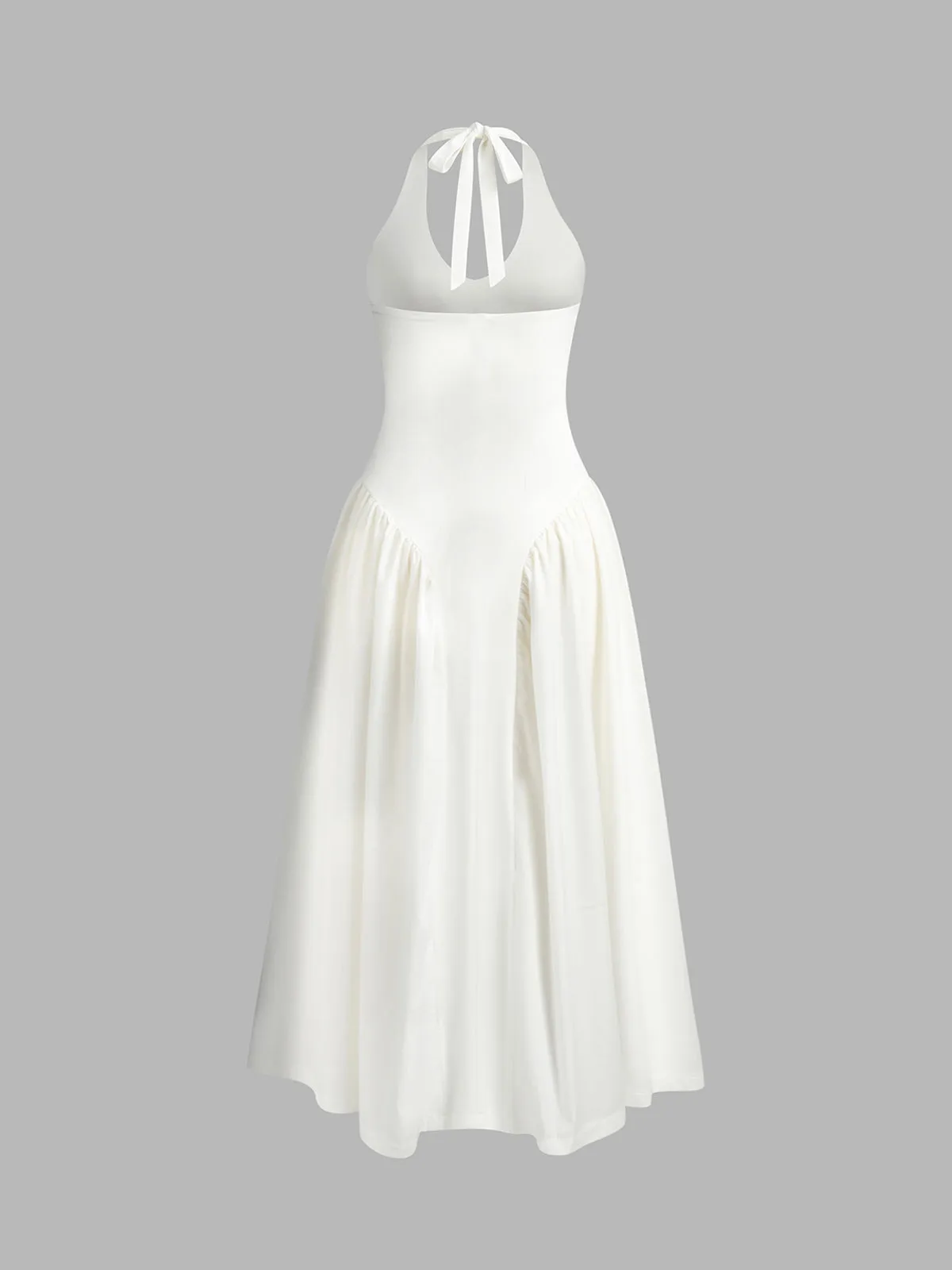 Semi-Sheer Halter Backless Low Cut Dress sold by COMMENSE product image thumbnail 3