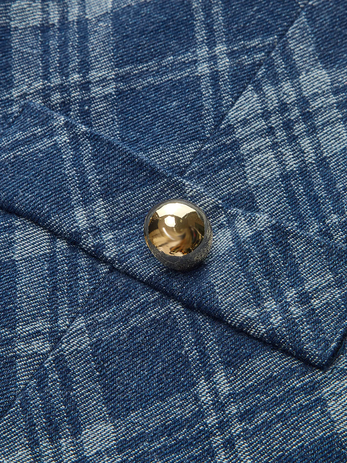 Metal Button Crew-Neck Decor-Pockets Denim Dress sold by COMMENSE product image thumbnail 2