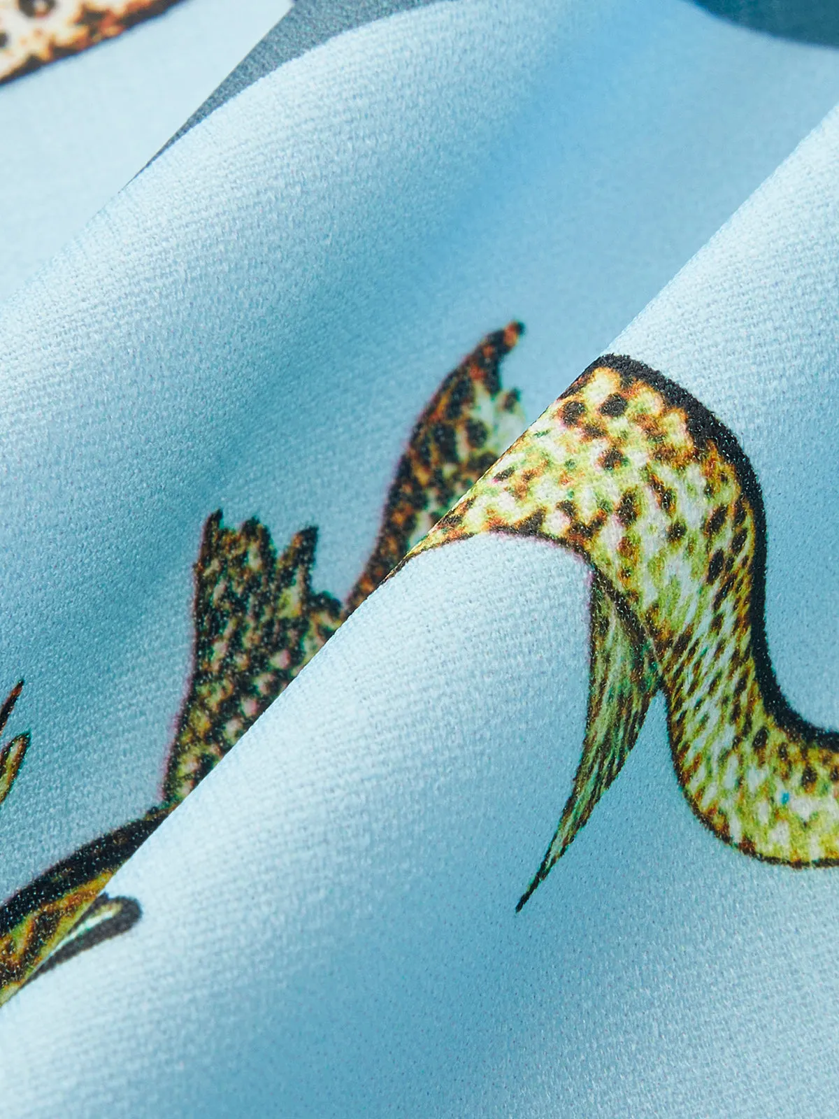 Button-Down Collar Aquatic-Print Shirt With Belt sold by COMMENSE product image thumbnail 3