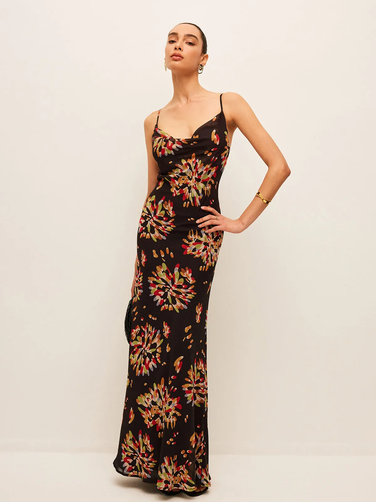 Semi-Sheer Boho Tied Back Chiffon Cami Dress sold by COMMENSE product image thumbnail 3