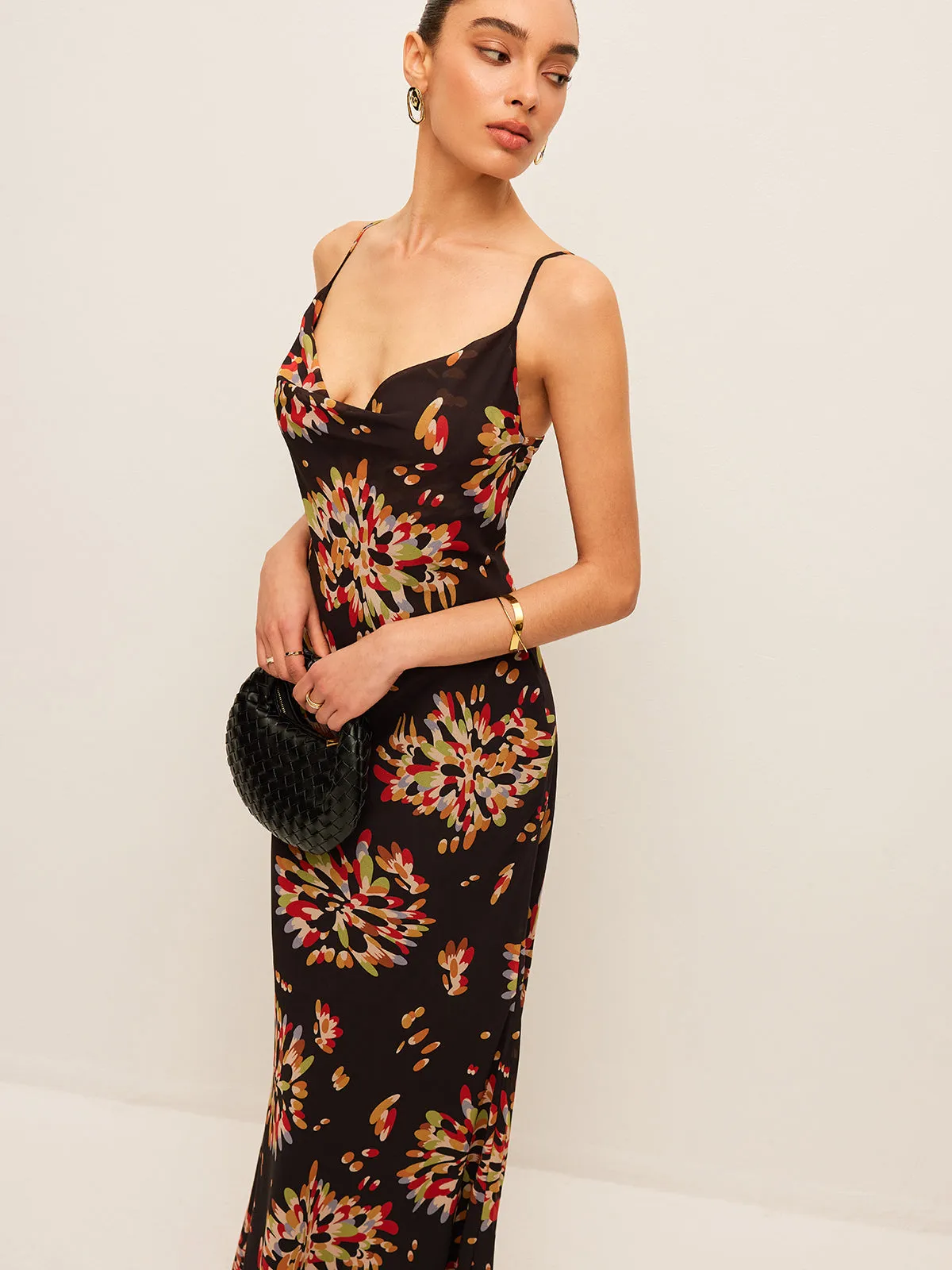 Semi-Sheer Boho Tied Back Chiffon Cami Dress sold by COMMENSE product image thumbnail 5