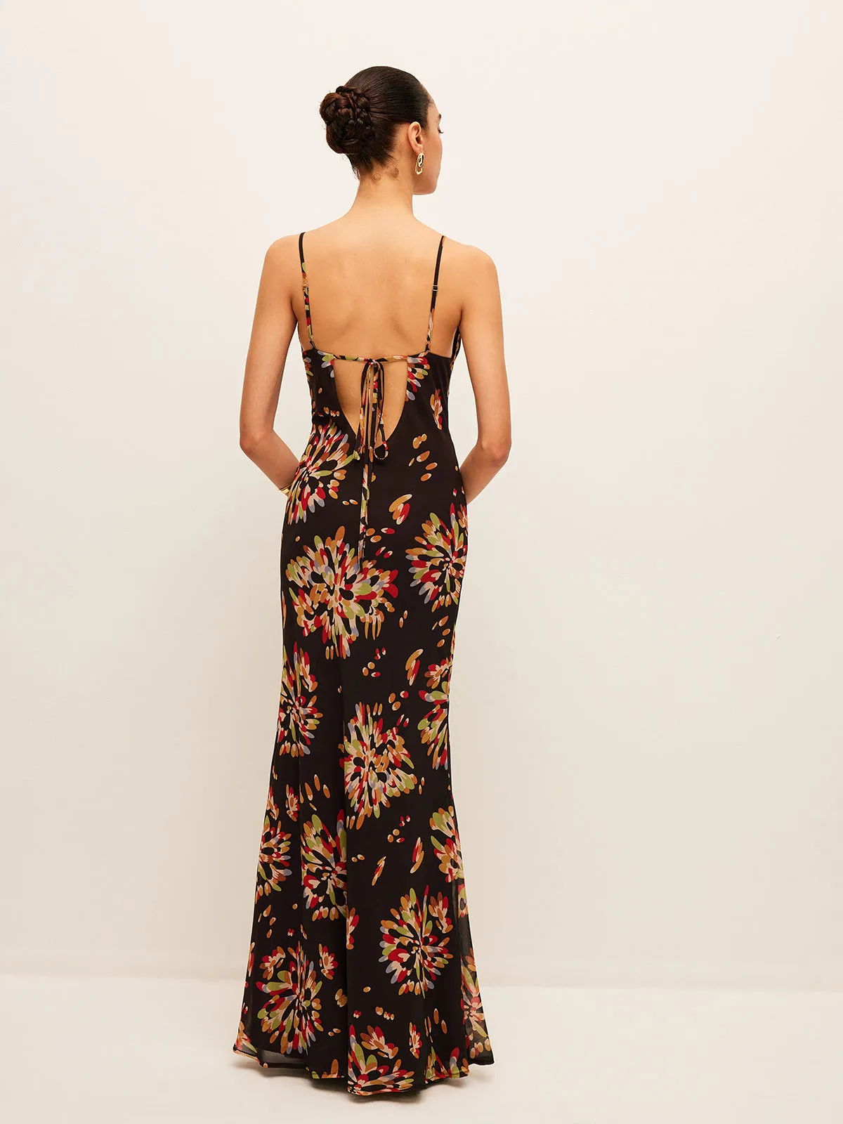 Semi-Sheer Boho Tied Back Chiffon Cami Dress sold by COMMENSE product image thumbnail 2