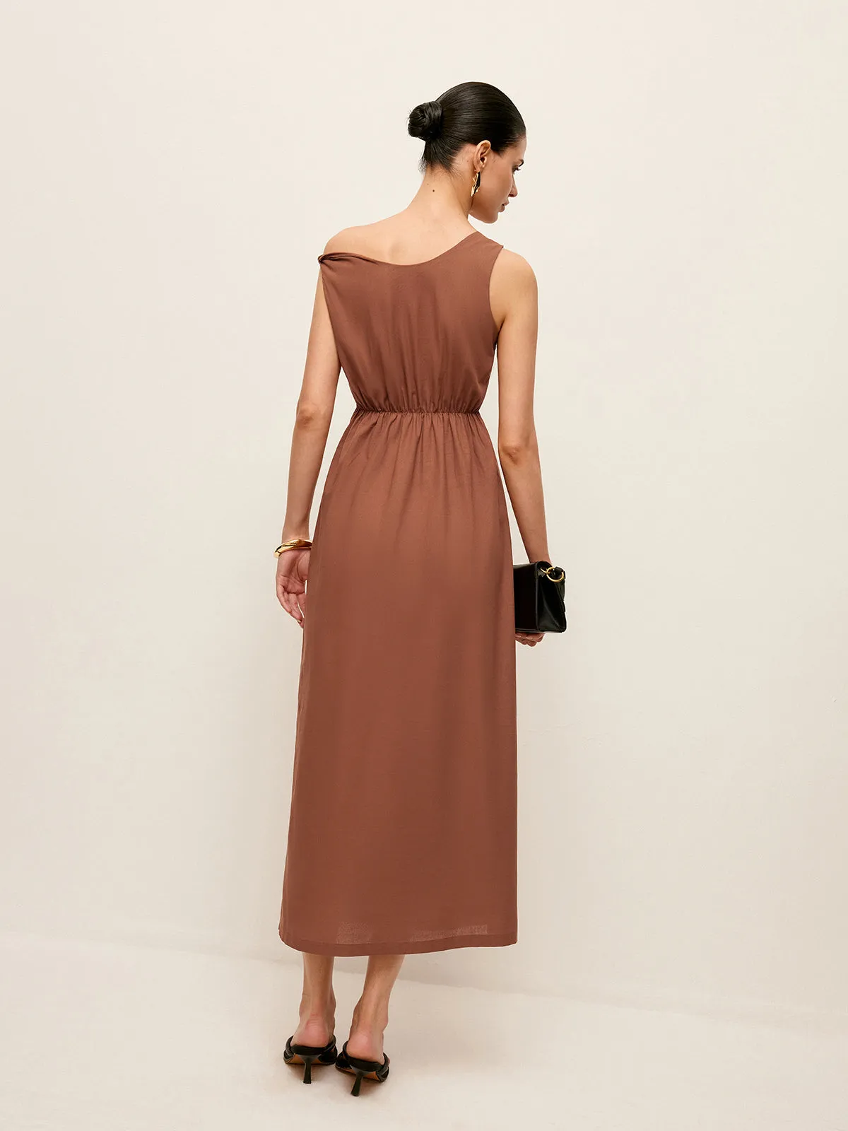 Cotton One-Shoulder Dress sold by COMMENSE product image thumbnail 4