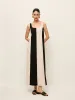 Cotton & Linen Striped Sleeveless Dress sold by COMMENSE