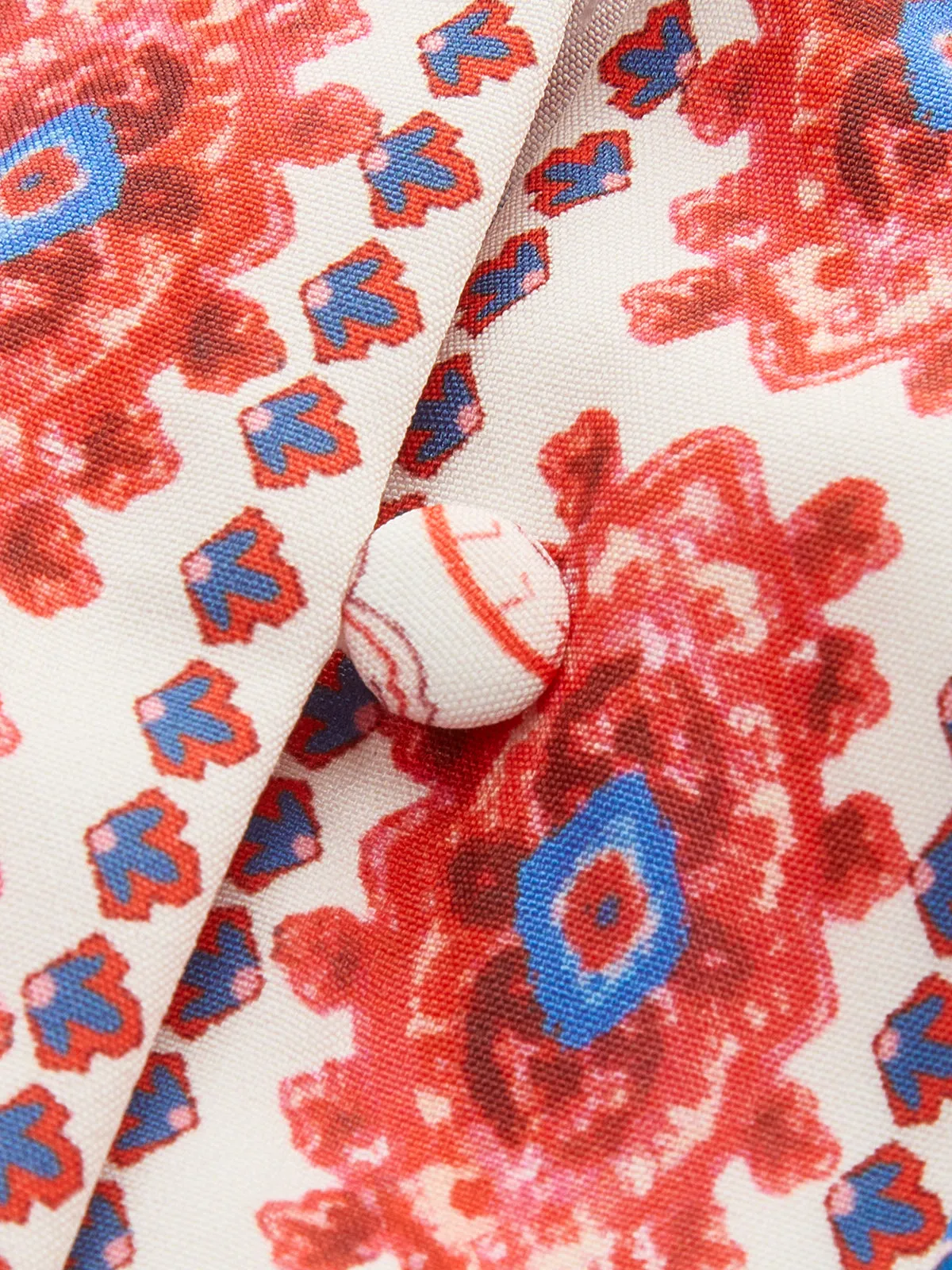Floral Print Buttoned Belted Dress sold by COMMENSE product image thumbnail 4
