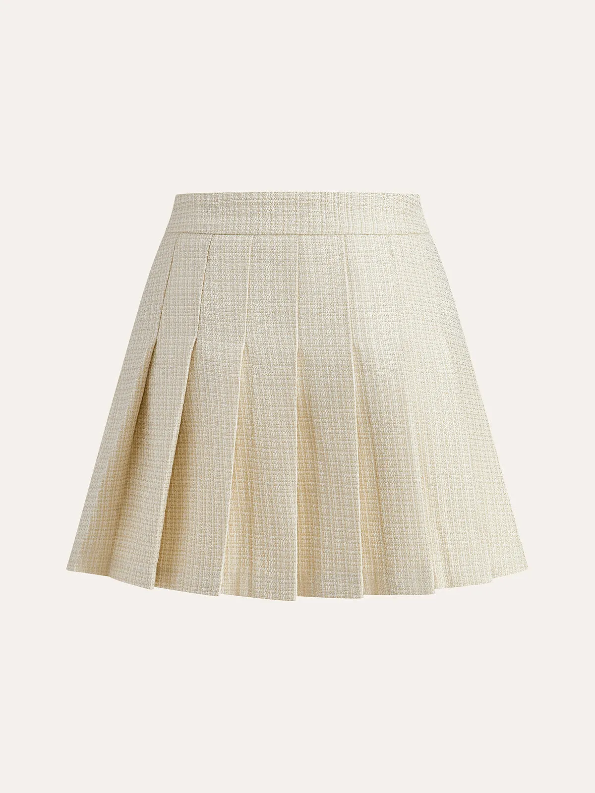 Mid-Waist Pleated Zipper Skirt sold by COMMENSE product image thumbnail 5