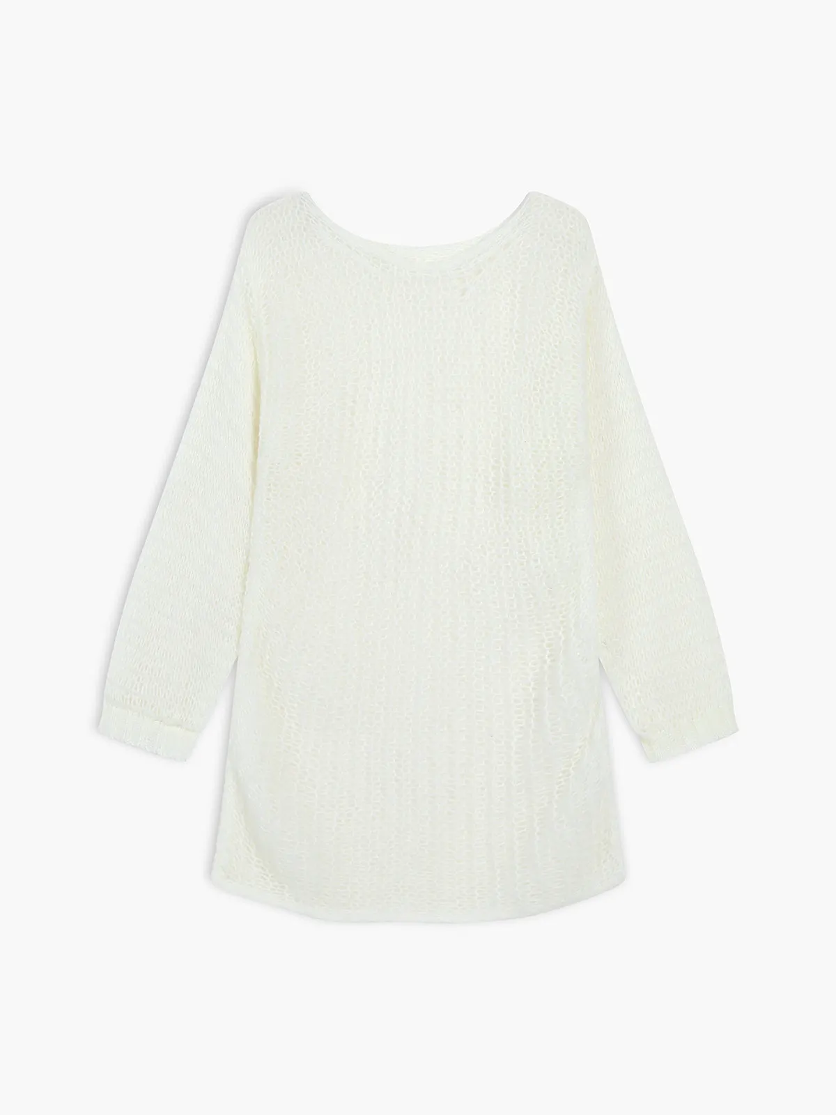 Sheer Open Knit Oversized Sweater sold by COMMENSE product image thumbnail 3