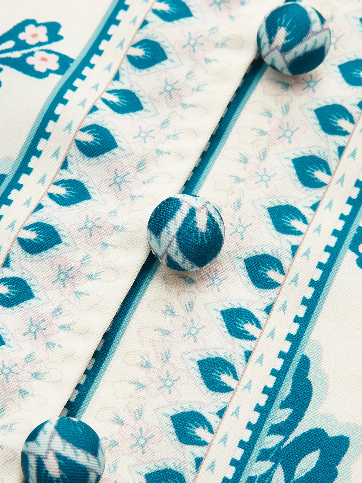 Print Button Detail Belted Dress sold by COMMENSE product image thumbnail 3