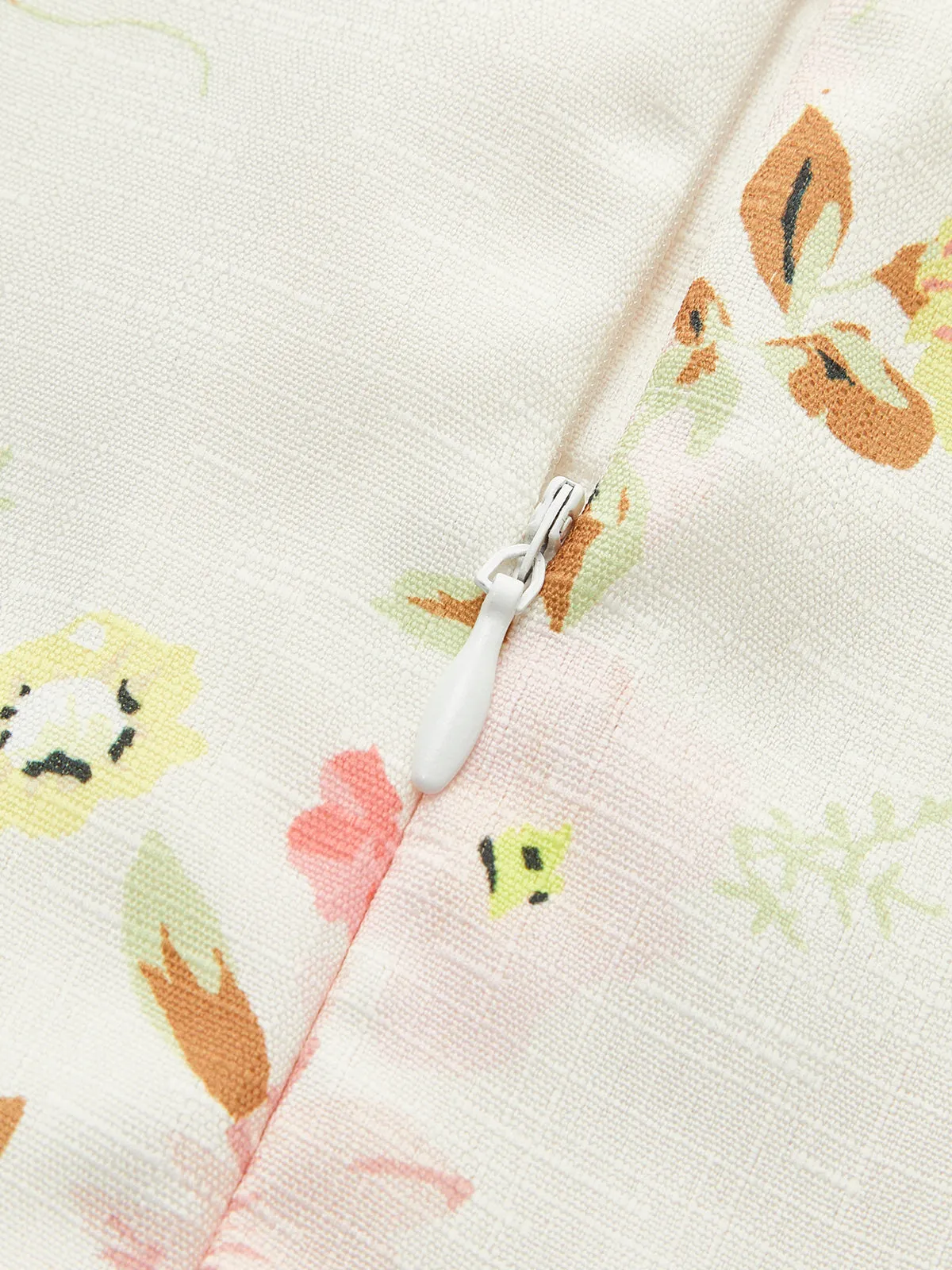 Floral Print Button Detail Dress With Belt sold by COMMENSE product image thumbnail 3