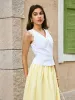Cotton & Linen Lace Embroidery Top sold by COMMENSE