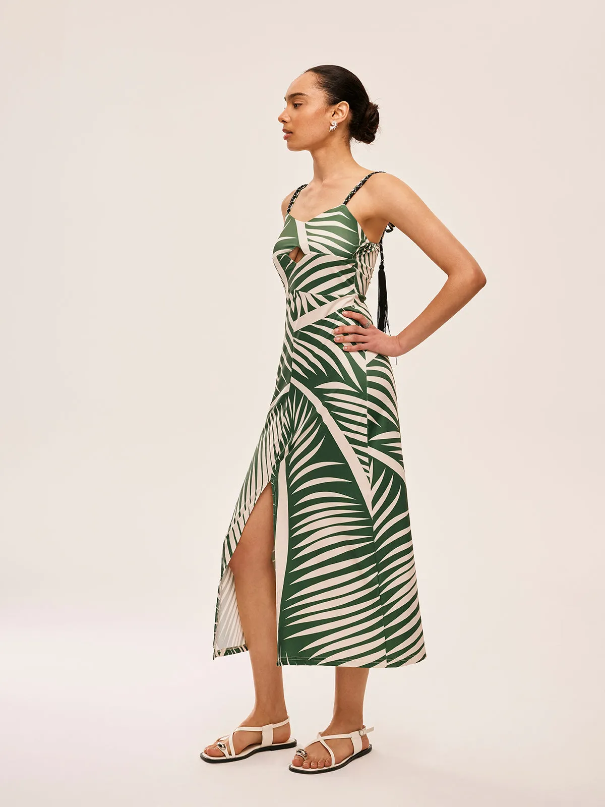 Tassel Detail Slit Cami Dress sold by COMMENSE product image thumbnail 4