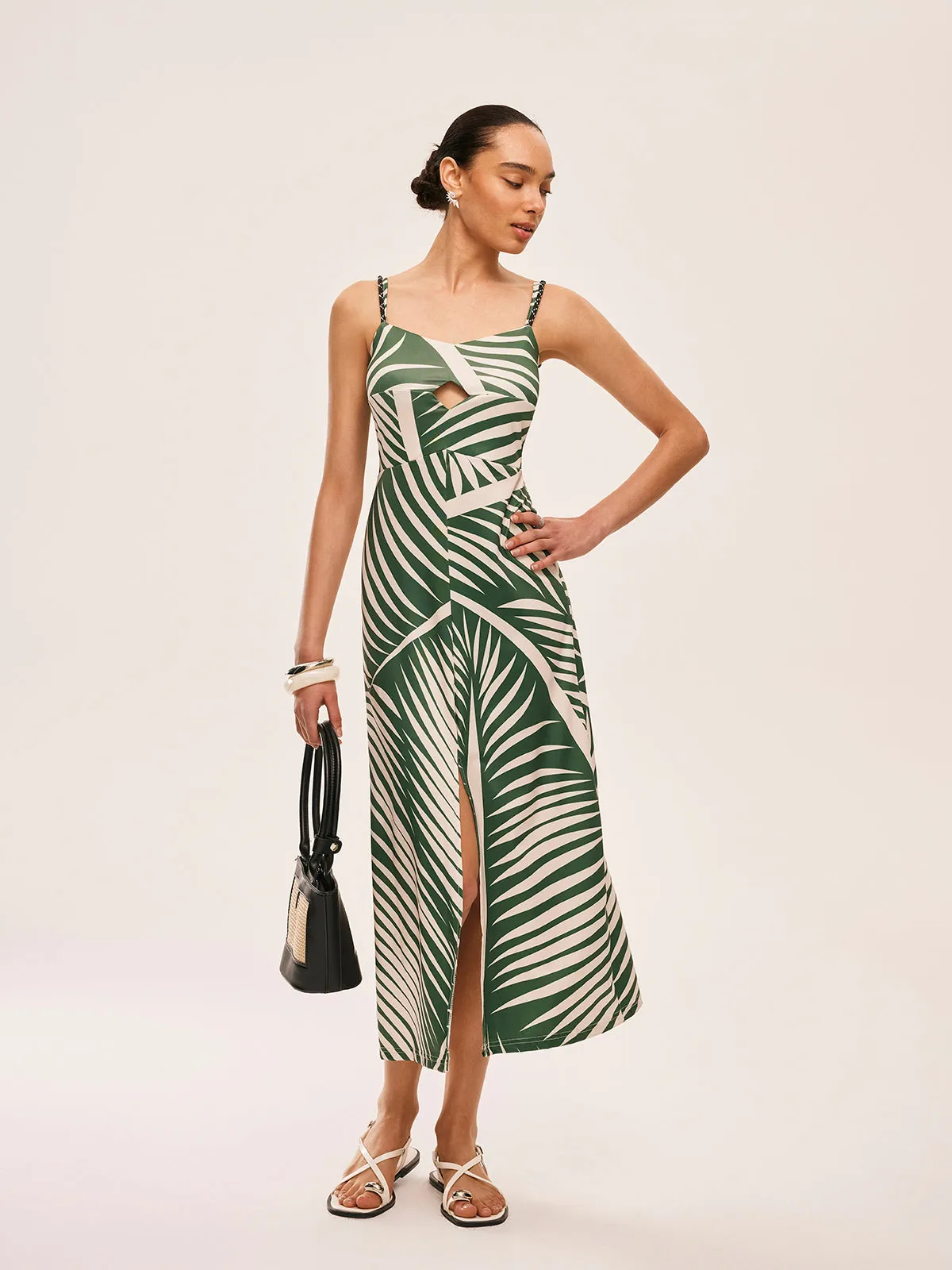 Tassel Detail Slit Cami Dress sold by COMMENSE product image thumbnail 3