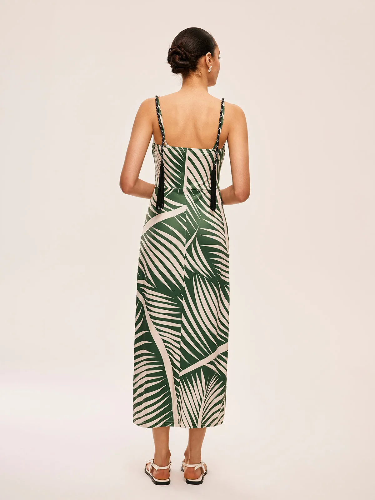 Tassel Detail Slit Cami Dress sold by COMMENSE product image thumbnail 5