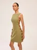 Cotton & Linen Cut-Out Side Dress sold by COMMENSE