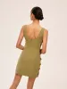 Cotton & Linen Cut-Out Side Dress sold by COMMENSE