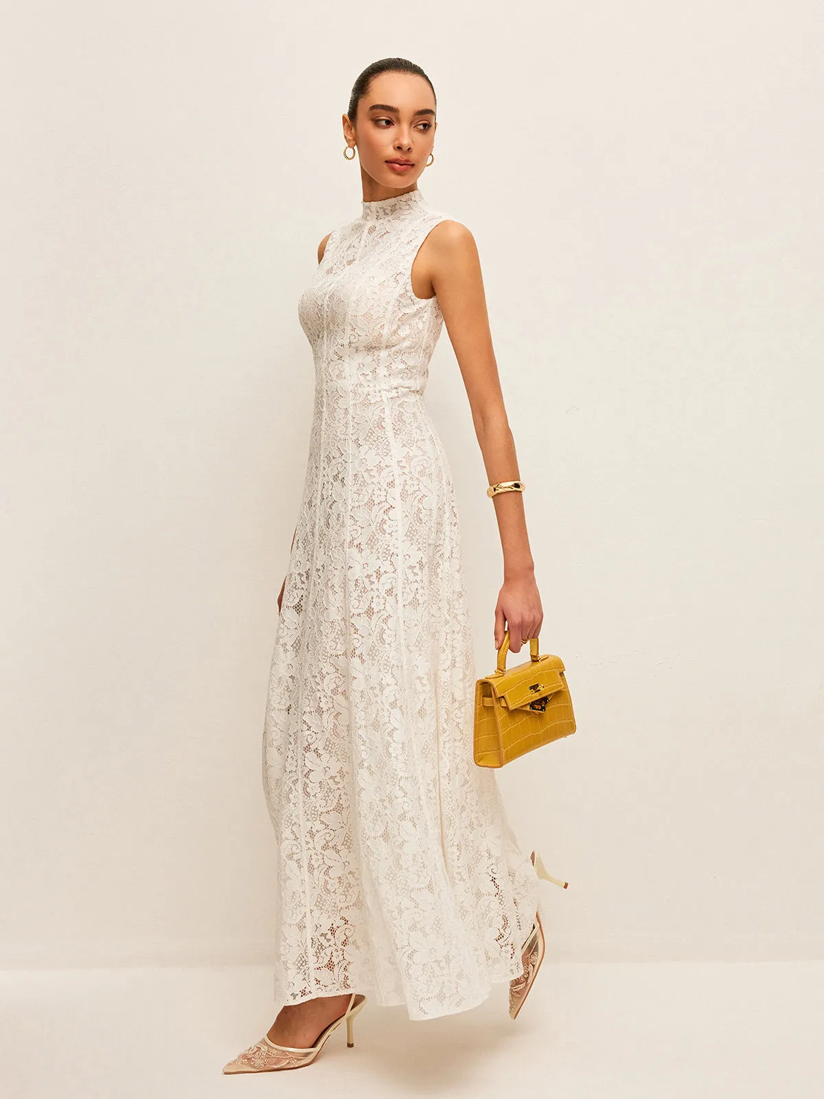 Semi-Sheer Lace Dress sold by COMMENSE product image thumbnail 2