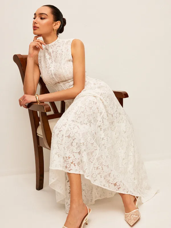 Semi-Sheer Lace Dress sold by COMMENSE