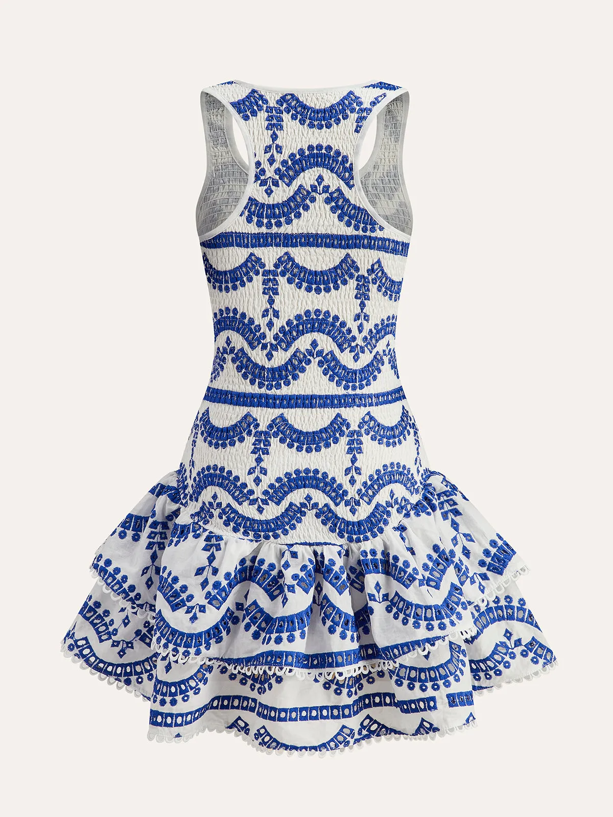 Embroidered Ruffled Sleeveless Dress sold by COMMENSE product image thumbnail 2
