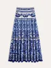 Boho Print Satin Skirt sold by COMMENSE