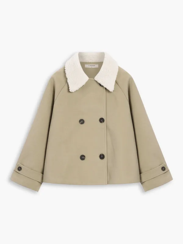 Sherpa Lined Double Pockets Jacket sold by COMMENSE