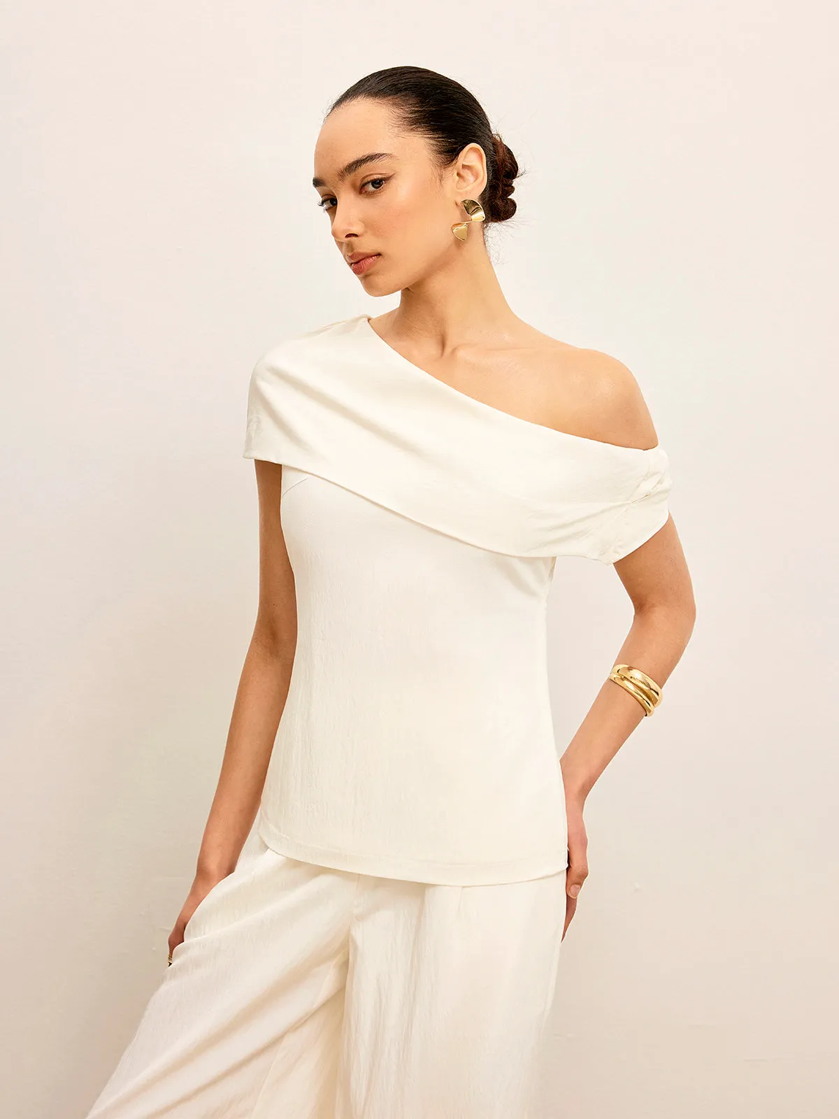 One-Shoulder Draped Top sold by COMMENSE product image thumbnail 3
