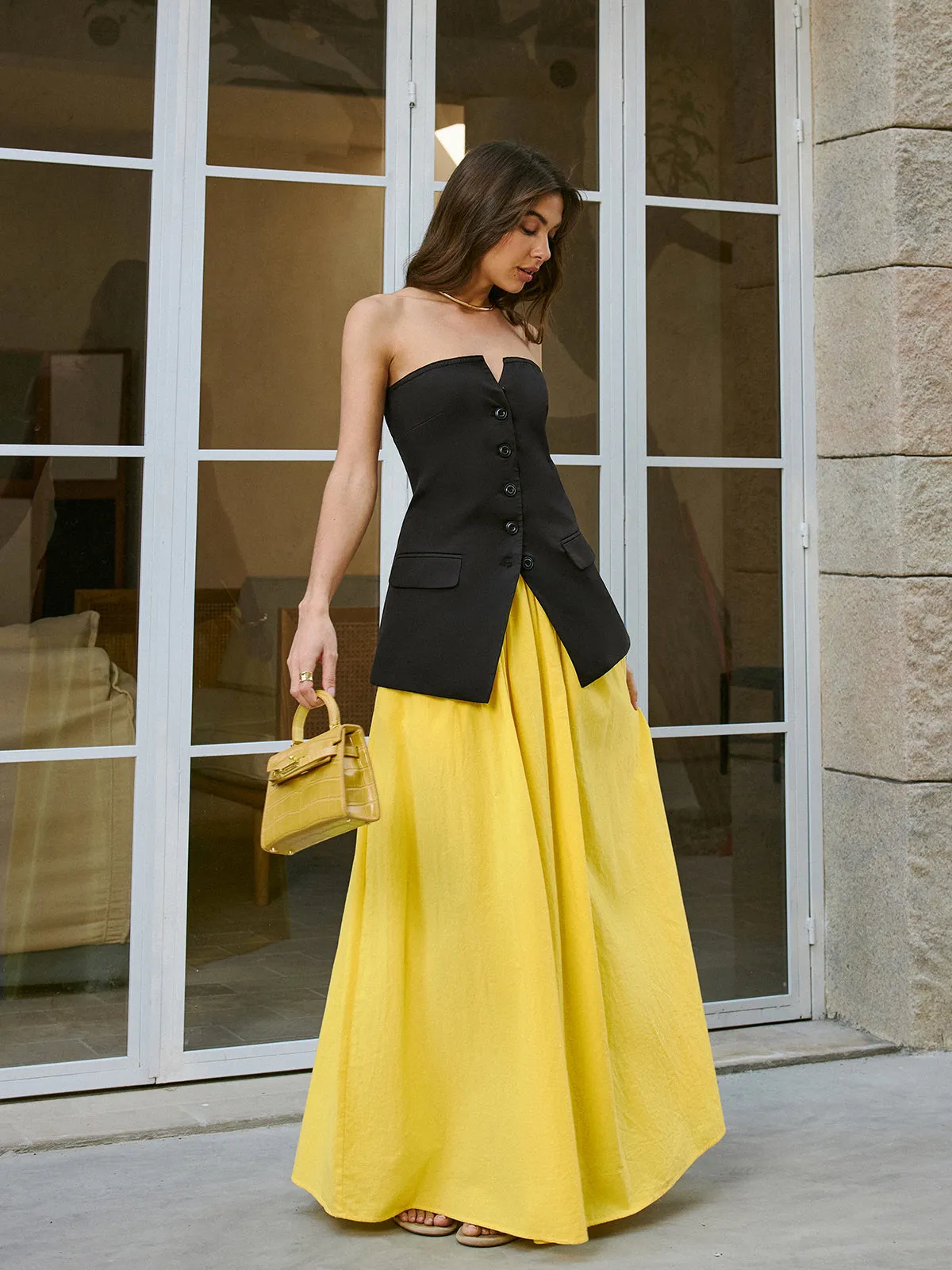 Cotton Pocket Detail Skirt sold by COMMENSE product image thumbnail 4