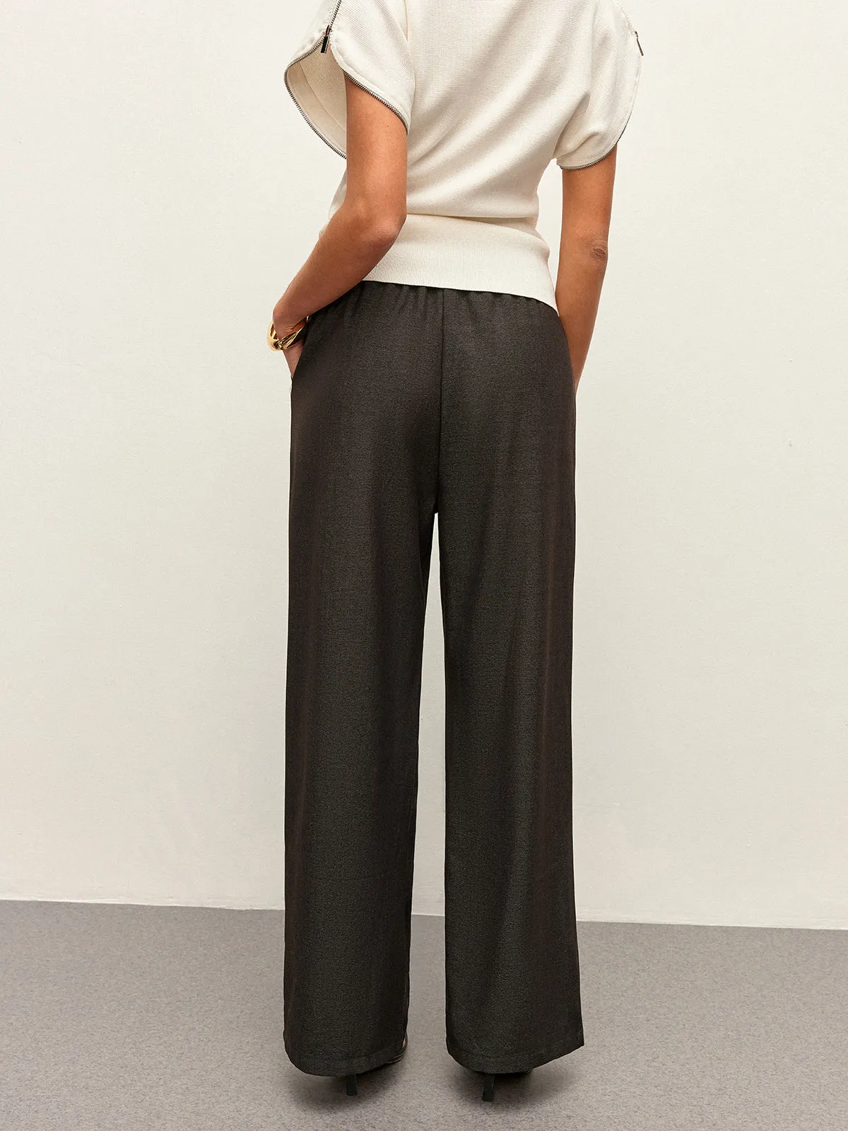 High-Waist Pocket Detail Drawstring Pants sold by COMMENSE product image thumbnail 5
